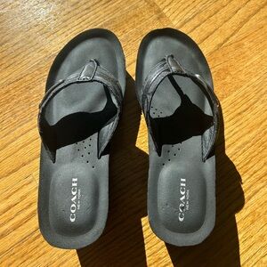 Coach Black Sandals